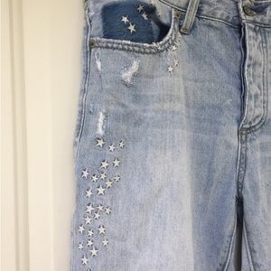 Embroidered stars by me Lucky Brand Sienna Slim boyfriend, Starr jeans.